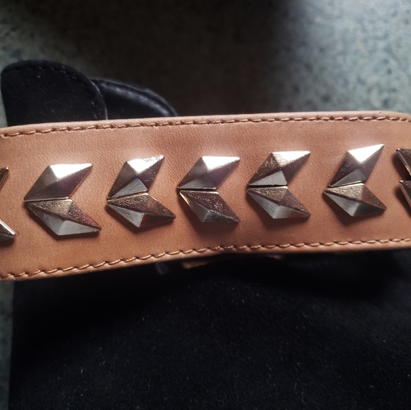 Avon Mark Black Suede Studded Open Toe Ankle Boots- Sz 9 - Picture 10 of 15